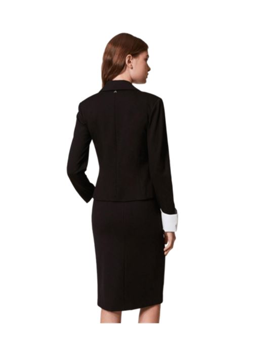 gonna longuette in viscosa nera TWINSET | 251AP253200006